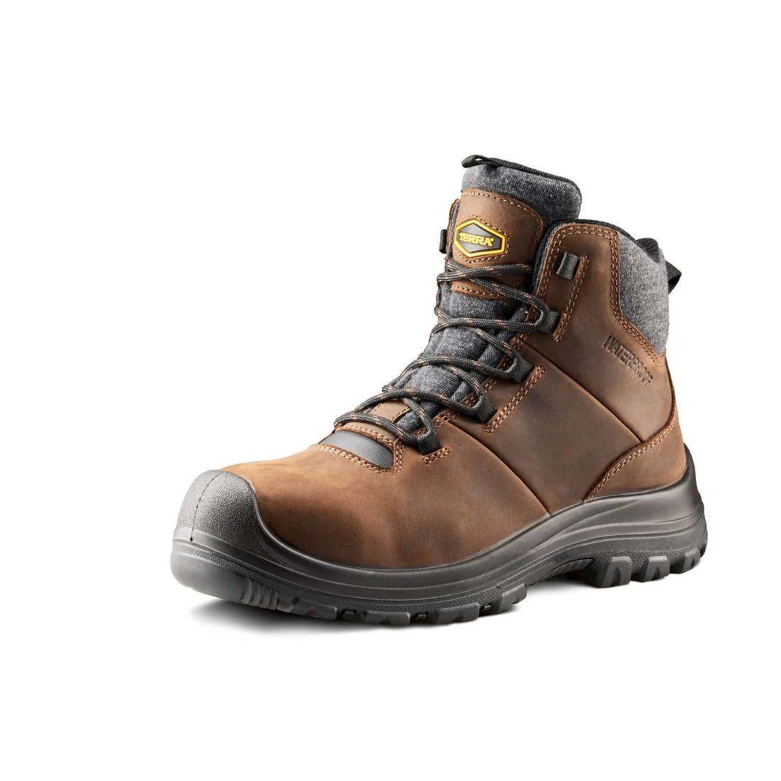 Bottes de sécurité imperméables Terra Findlay 1319DB pour femme, 15 cm, à embout composite - Brun - Image 8