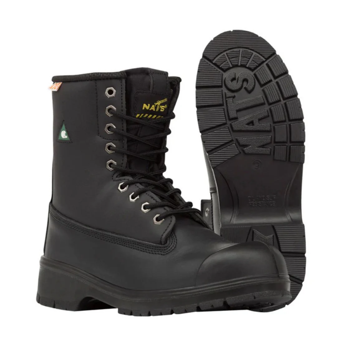 Bottes de sécurité unisexes Nats S320 8" à embout d'acier - Noir - Image 2