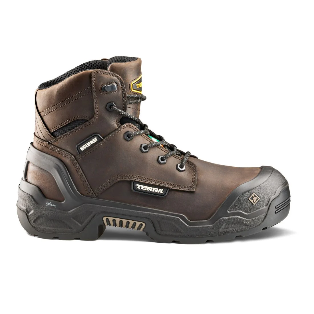 Bottes de travail 15 cm imperméables Terra Exile 25 pour homme embout composite 1009DB - Brun - Image 2