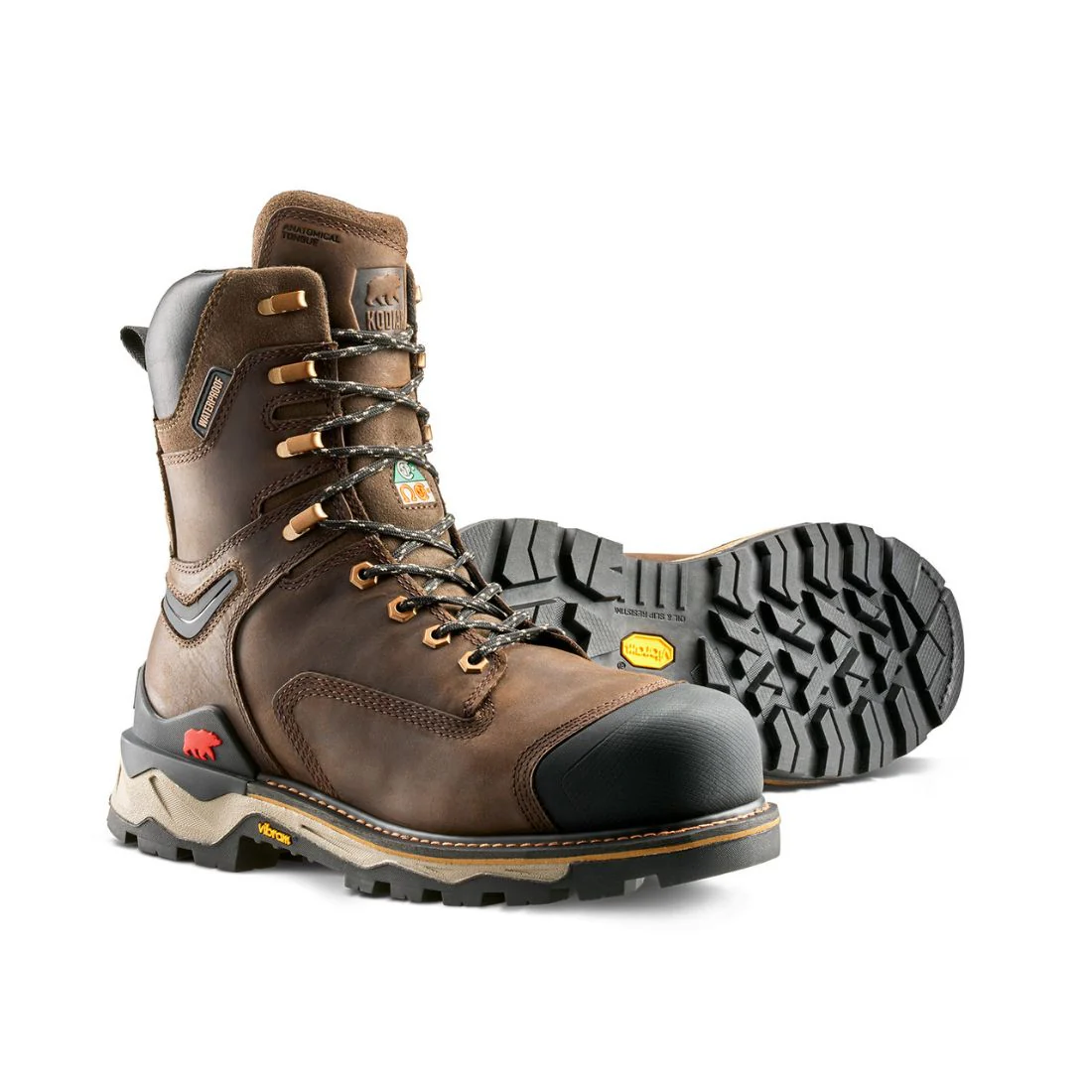 Bottes de travail 20cm Kodiak Neragon imperméables à embout composite pour homme 1304DB- Brun - Image 12