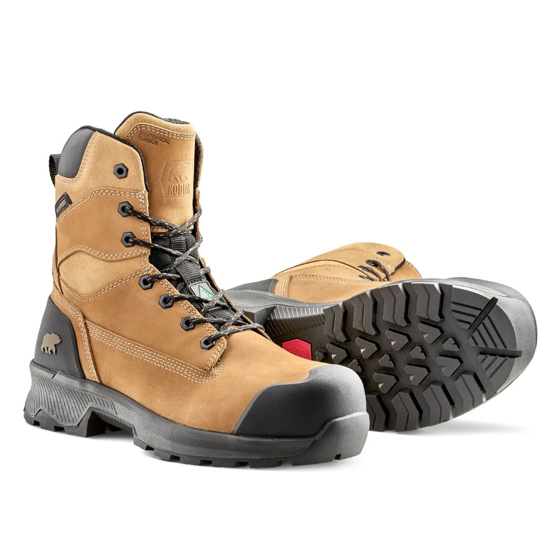 Bottes de travail Kodiak Berg 8 pouces imperméables à embout composite pour hommes 1014TP - Taupe - Image 9