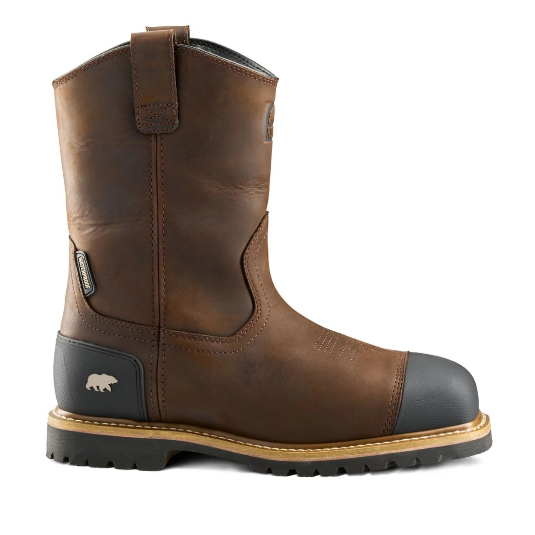 Bottes de travail imperméables à enfiler Kodiak Lundbreck Shield pour homme, embout composite, 1303DB - Marron foncé - Image 3