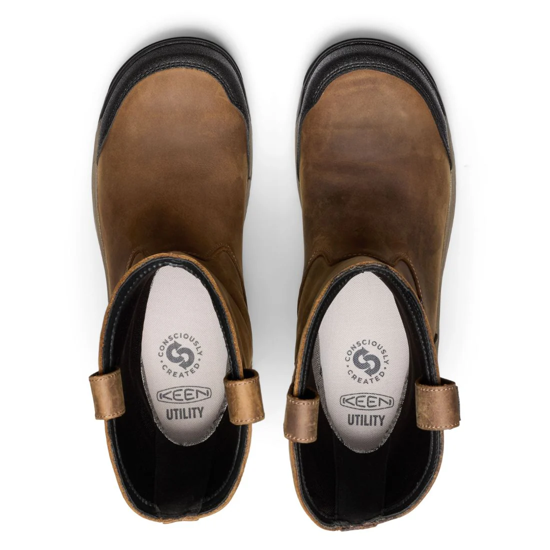 Bottes de travail Keen Evanston Wellington pour homme, imperméables, à enfiler, à embout composite 1030487 - Brun - Image 7