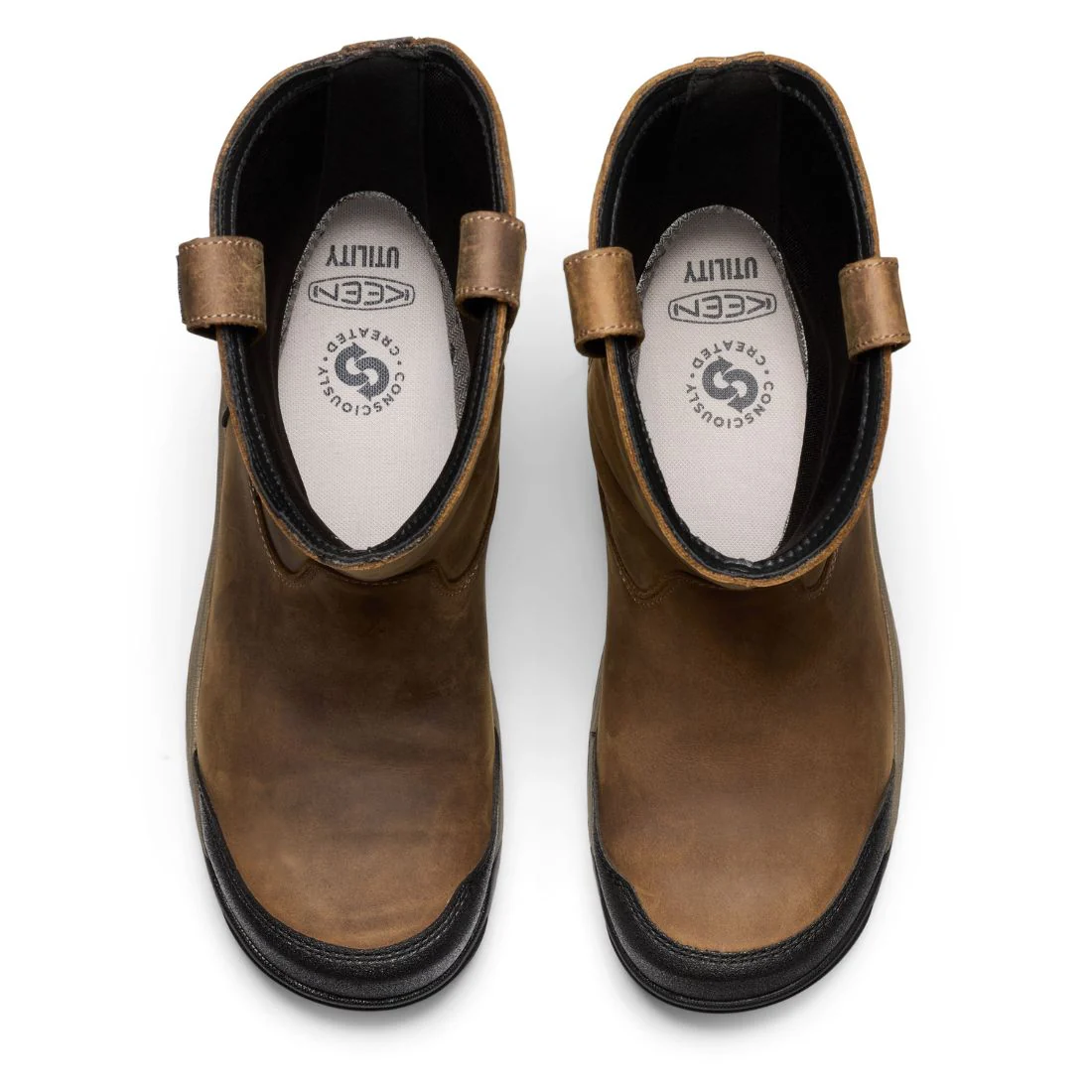 Bottes de travail Keen Evanston Wellington pour homme, imperméables, à enfiler, à embout composite 1030487 - Brun - Image 9