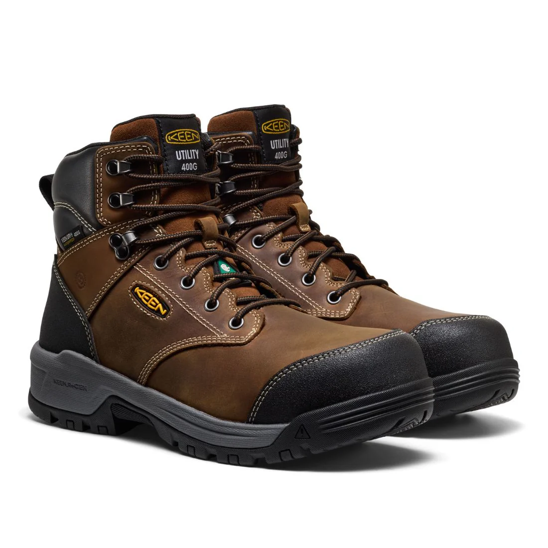 Bottes de travail Keen Evanston WP 6" pour homme, embout composite isolé - 1031301 Brun - Image 8