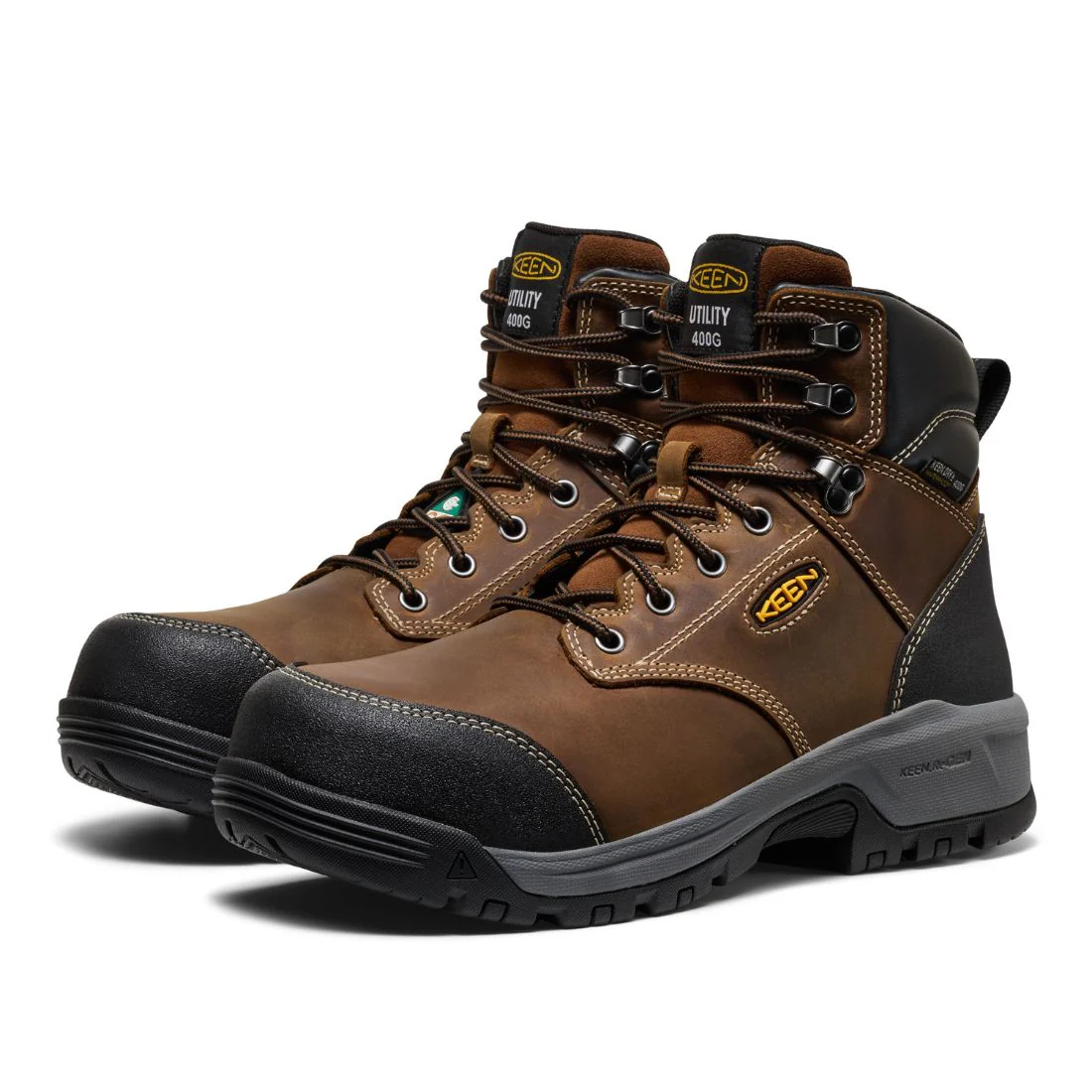Bottes de travail Keen Evanston WP 6" pour homme, embout composite isolé - 1031301 Brun - Image 9