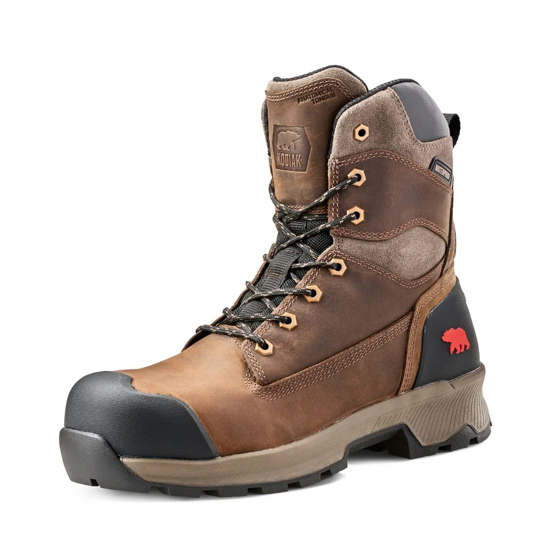Bottes de travail Kodiak Berg 8 pouces imperméables à embout composite pour hommes 1014DB - Brun - Image 3