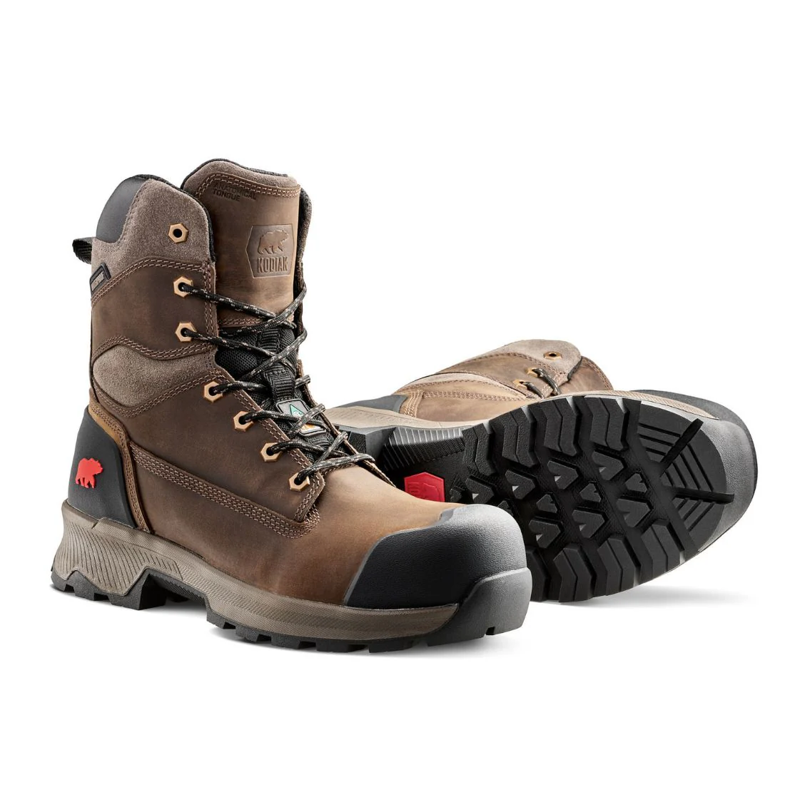Bottes de travail Kodiak Berg 8 pouces imperméables à embout composite pour hommes 1014DB - Brun - Image 5