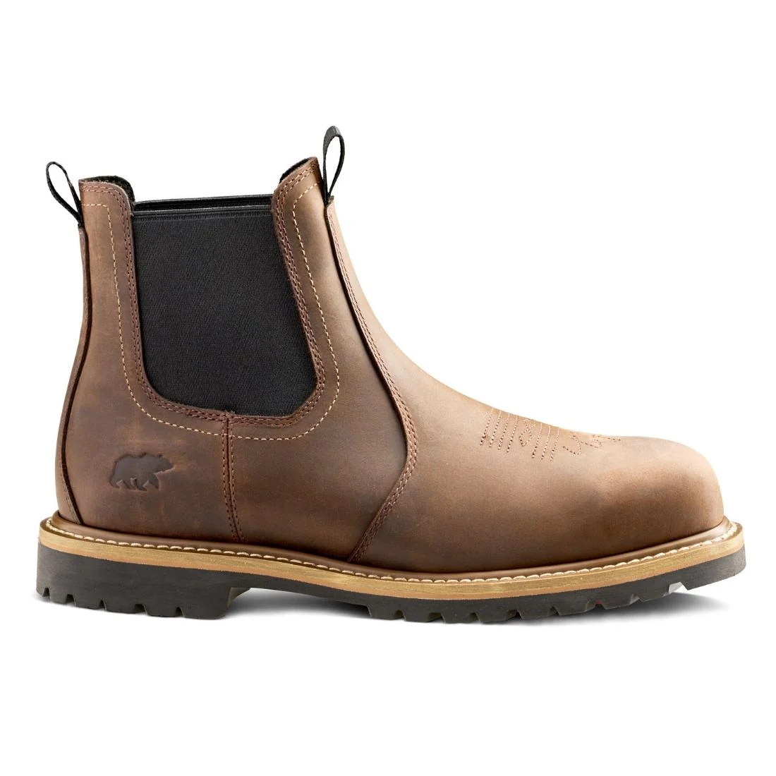Bottes de travail Kodiak Lundbreck Chelsea pour homme, bout composite 6 pouces, à enfiler, modèle 1018DB - Brun - Image 3