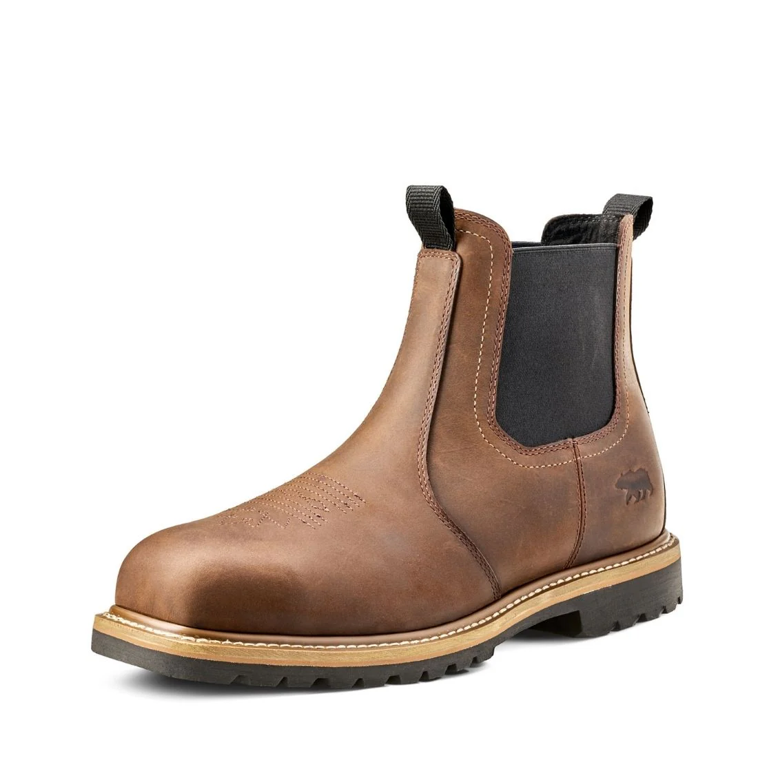 Bottes de travail Kodiak Lundbreck Chelsea pour homme, bout composite 6 pouces, à enfiler, modèle 1018DB - Brun - Image 4