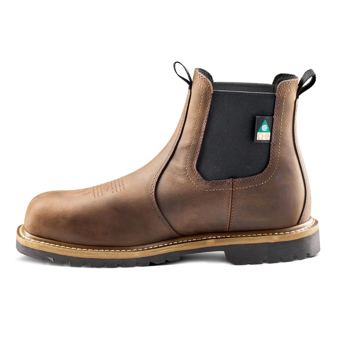 Bottes de travail Kodiak Lundbreck Chelsea pour homme, bout composite 6 pouces, à enfiler, modèle 1018DB - Brun - Image 5