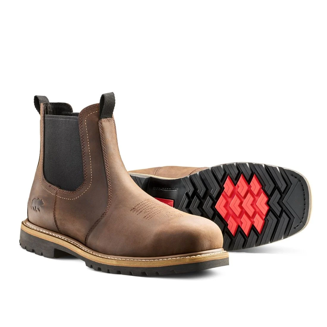Bottes de travail Kodiak Lundbreck Chelsea pour homme, bout composite 6 pouces, à enfiler, modèle 1018DB - Brun - Image 7