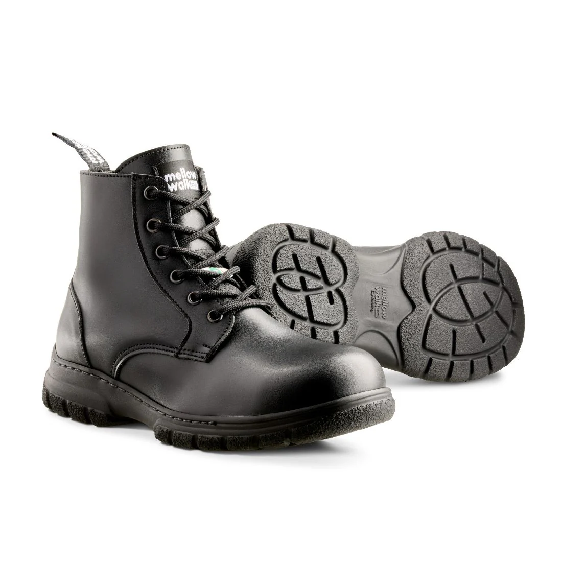 Bottes de travail Mellow Walk pour femmes, embout en acier de 15 cm, fermeture éclair latérale, 404049BLK - Image 4