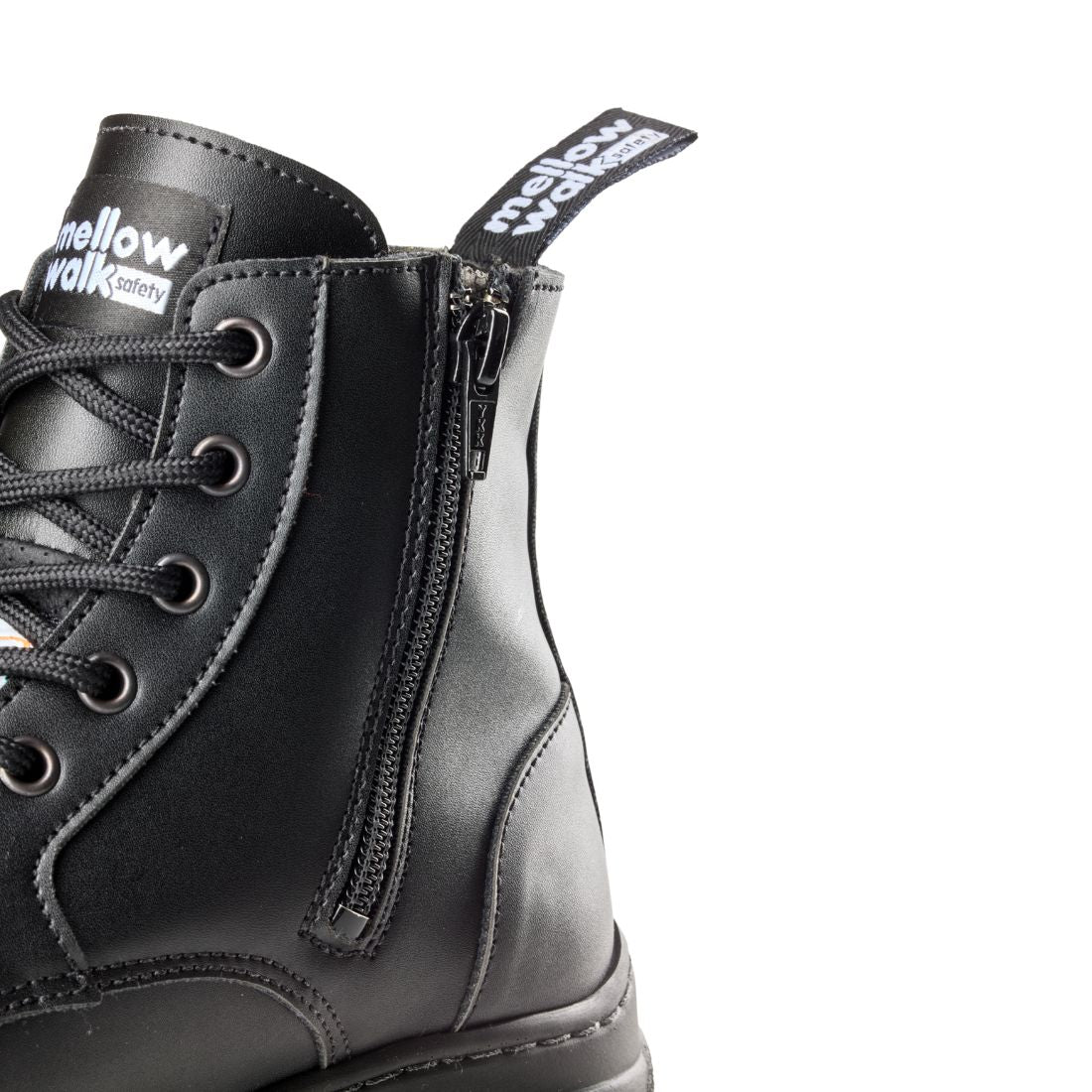 Bottes de travail Mellow Walk pour femmes, embout en acier de 15 cm, fermeture éclair latérale, 404049BLK - Image 6