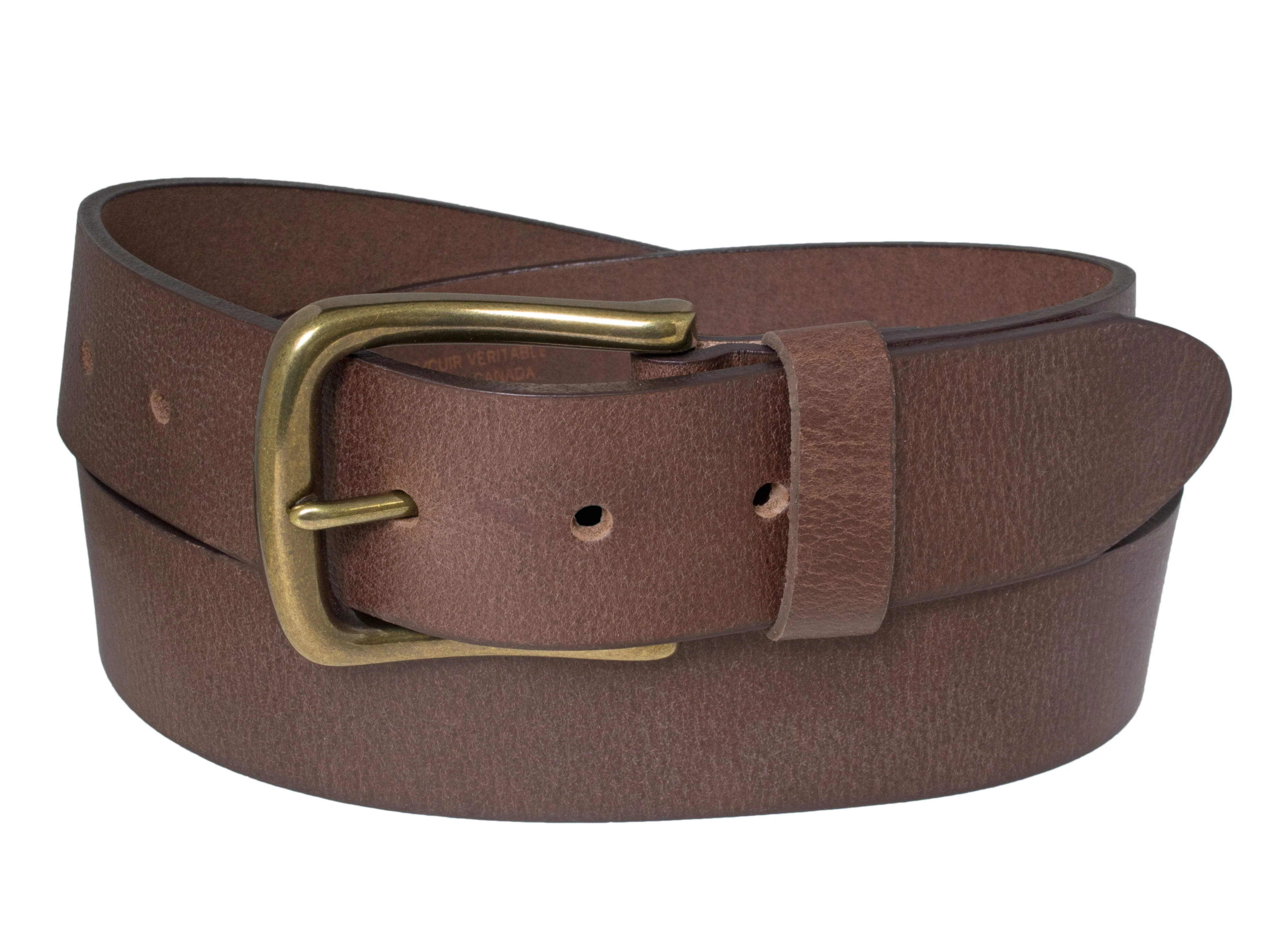 Ceinture en grain de buffle Grizzly 38 mm avec A. Nickel - Noir - Image 3