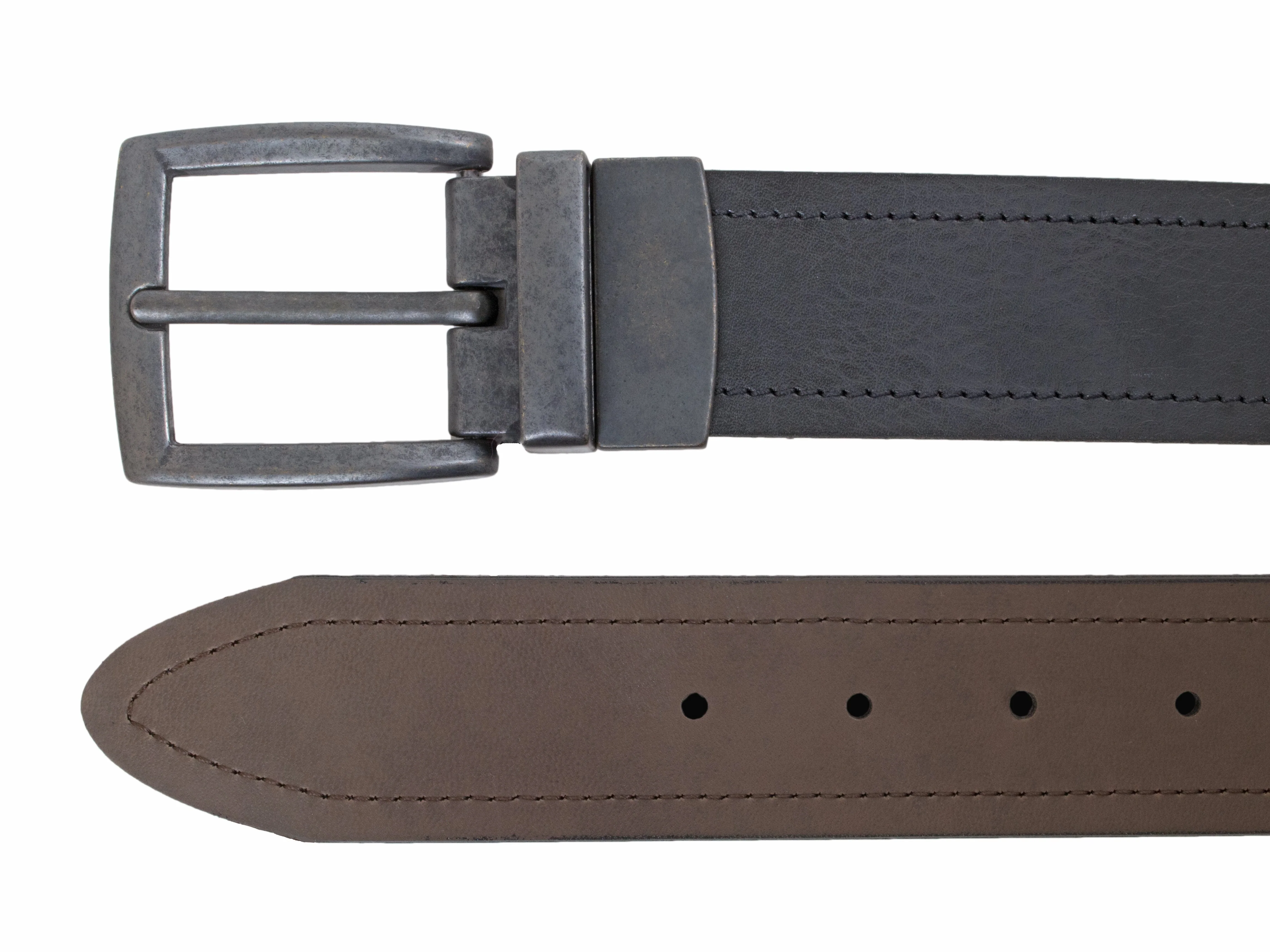 Ceinture réversible cousue Grizzly 40 mm avec A. Boucle de harnais noire - Image 2