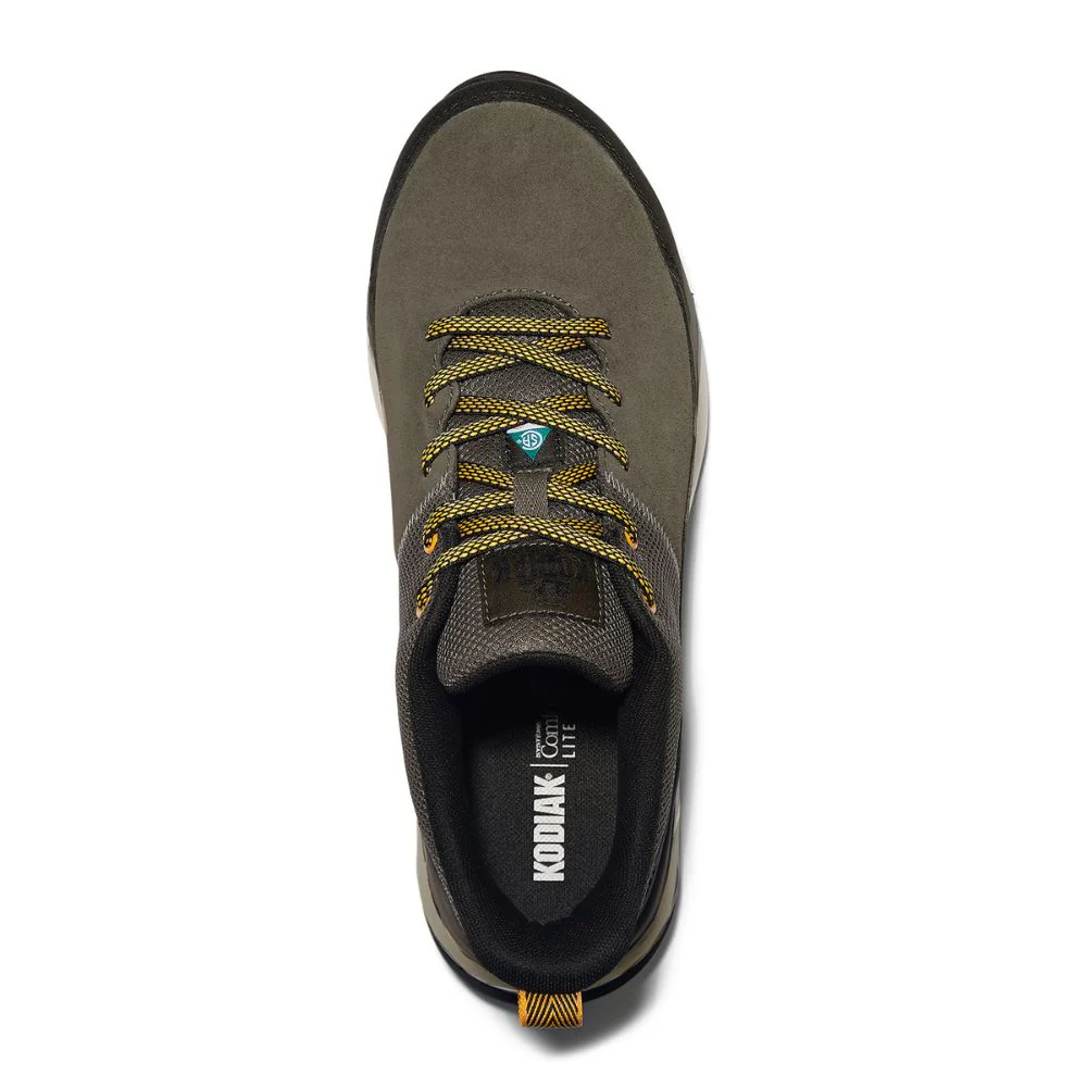 Chaussure de sécurité et de athletique Kodiak Quicktrail en cuir à bout composite pour hommes 835CFS - Vert Fossile - Image 5
