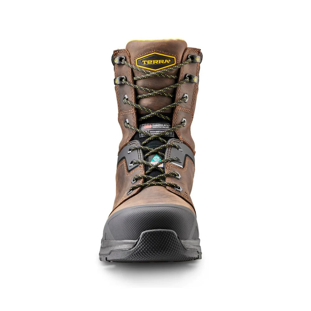 Botte de sécurité imperméable Carbine Terra 8 po pour hommes, à embout composite TR0A4TCRBRN - Brun - Image 3