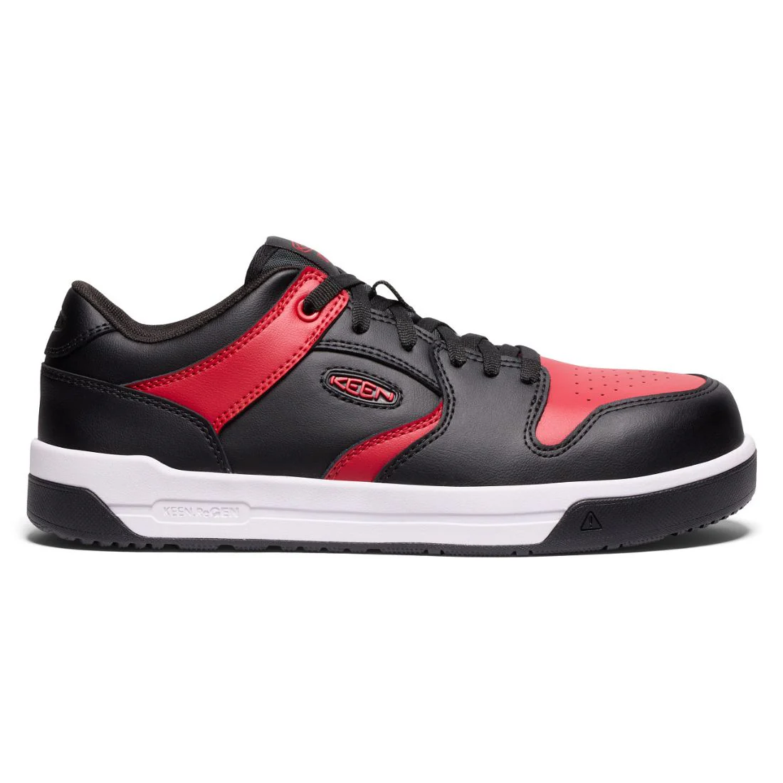 Chaussure de travail athlétique à bout composite Keen Overton pour hommes - 1029872 Noir/Rouge - Image 2