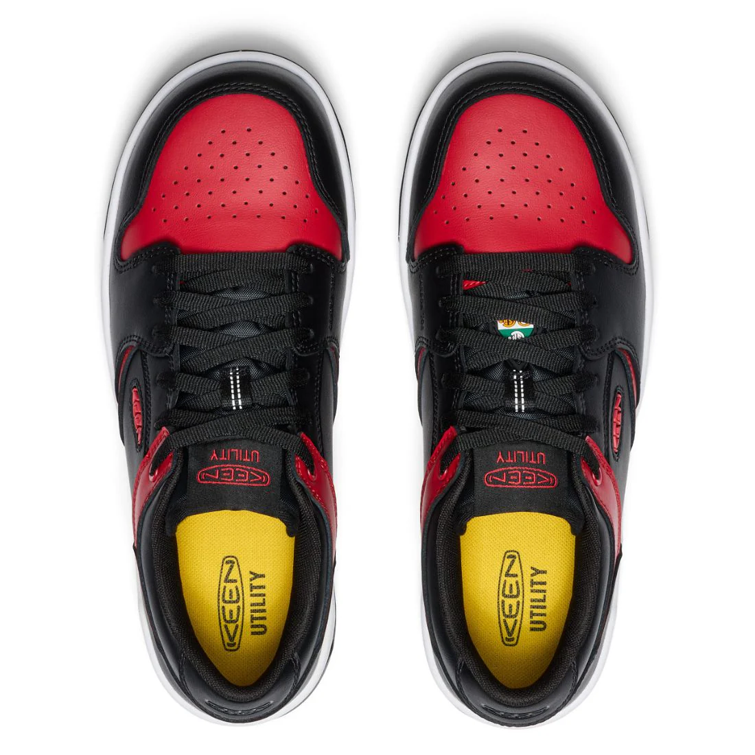 Chaussure de travail athlétique à bout composite Keen Overton pour hommes - 1029872 Noir/Rouge - Image 4