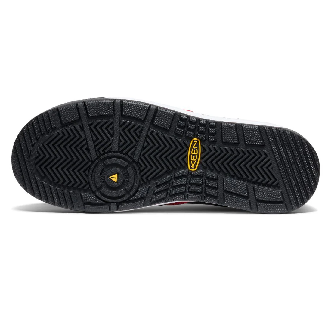 Chaussure de travail athlétique à bout composite Keen Overton pour hommes - 1029872 Noir/Rouge - Image 7