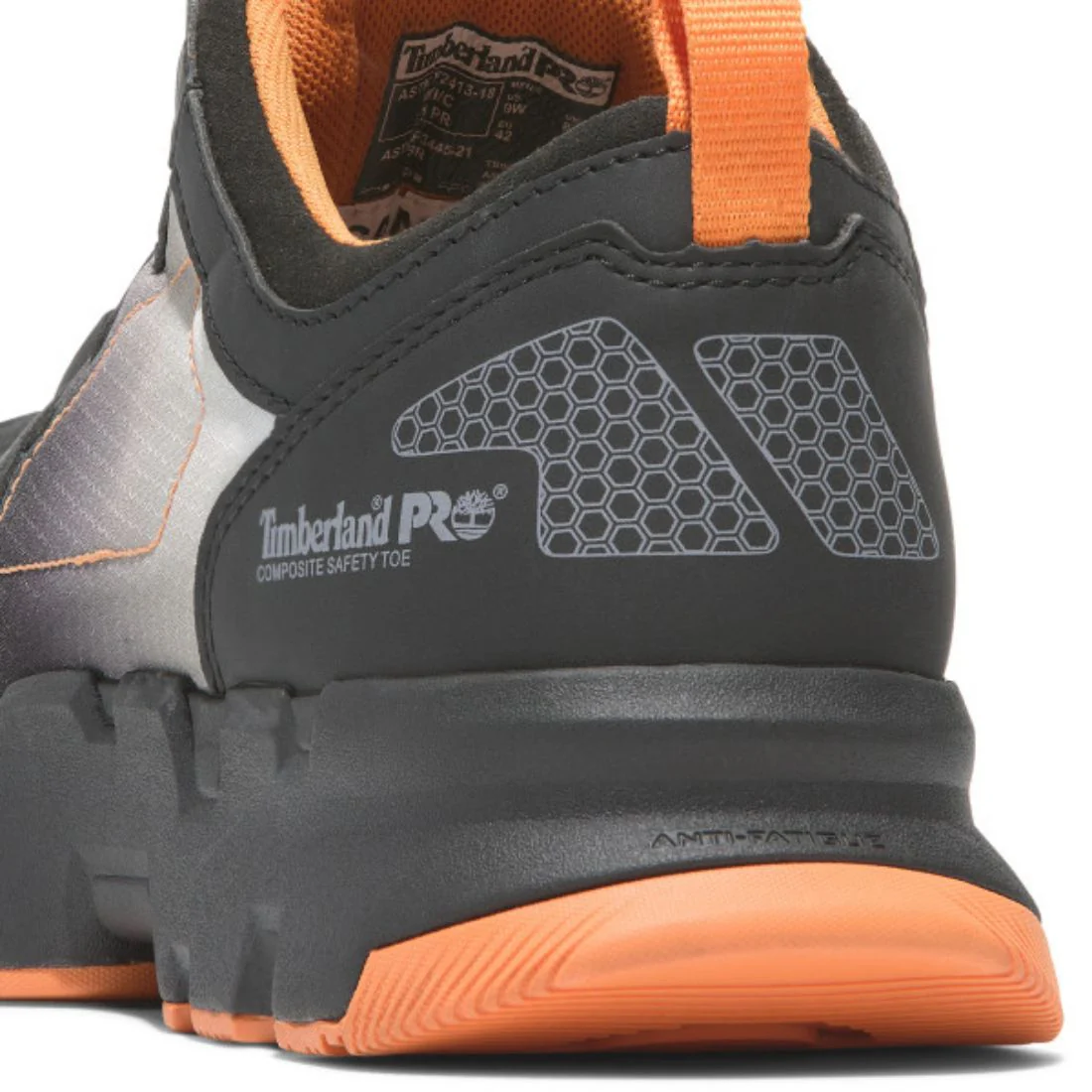 Chaussure de travail athlétique à bout composite Powertrain EV Timberland PRO pour hommes TB0A66SKEEM - Noir/Orange - Image 6