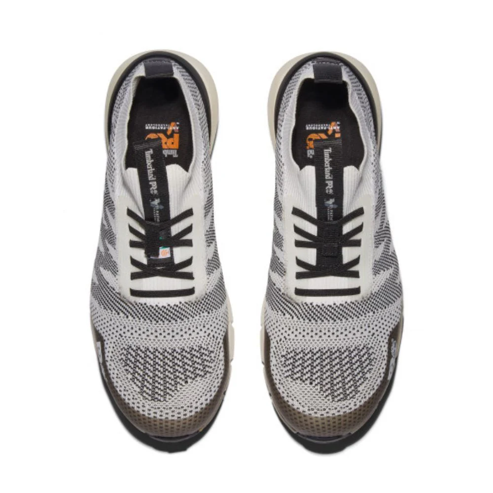 Chaussure de travail athlétique à enfiler Timberland PRO Radius Knit TB0A2NNS100 pour hommes à cap de composite - Blanc - Image 3