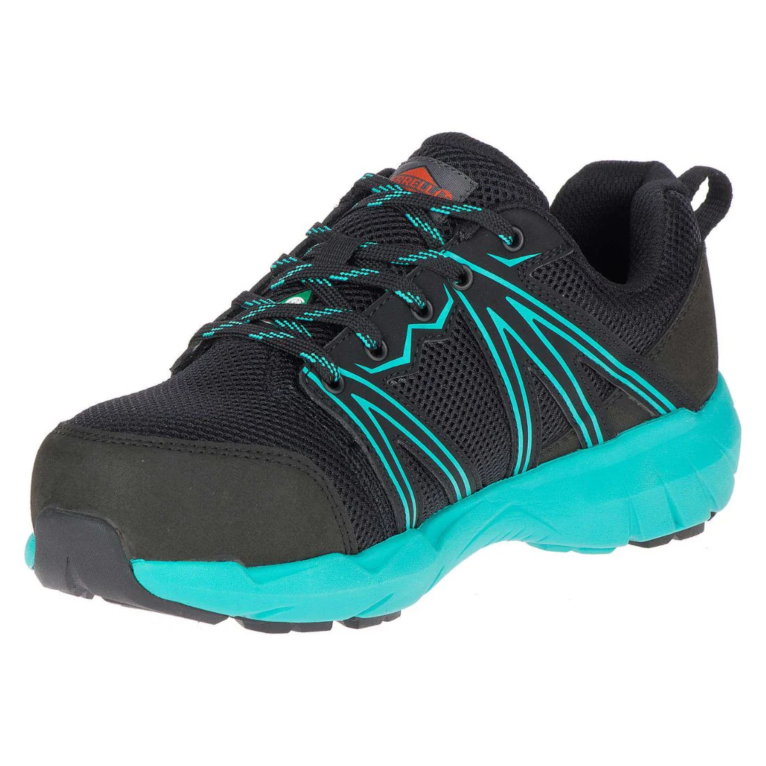 Chaussure de travail athlétique Fullbench Superlite Merrell J17548 pour femmes, à cap d'alliage - Noir/Sarcelle - Image 4
