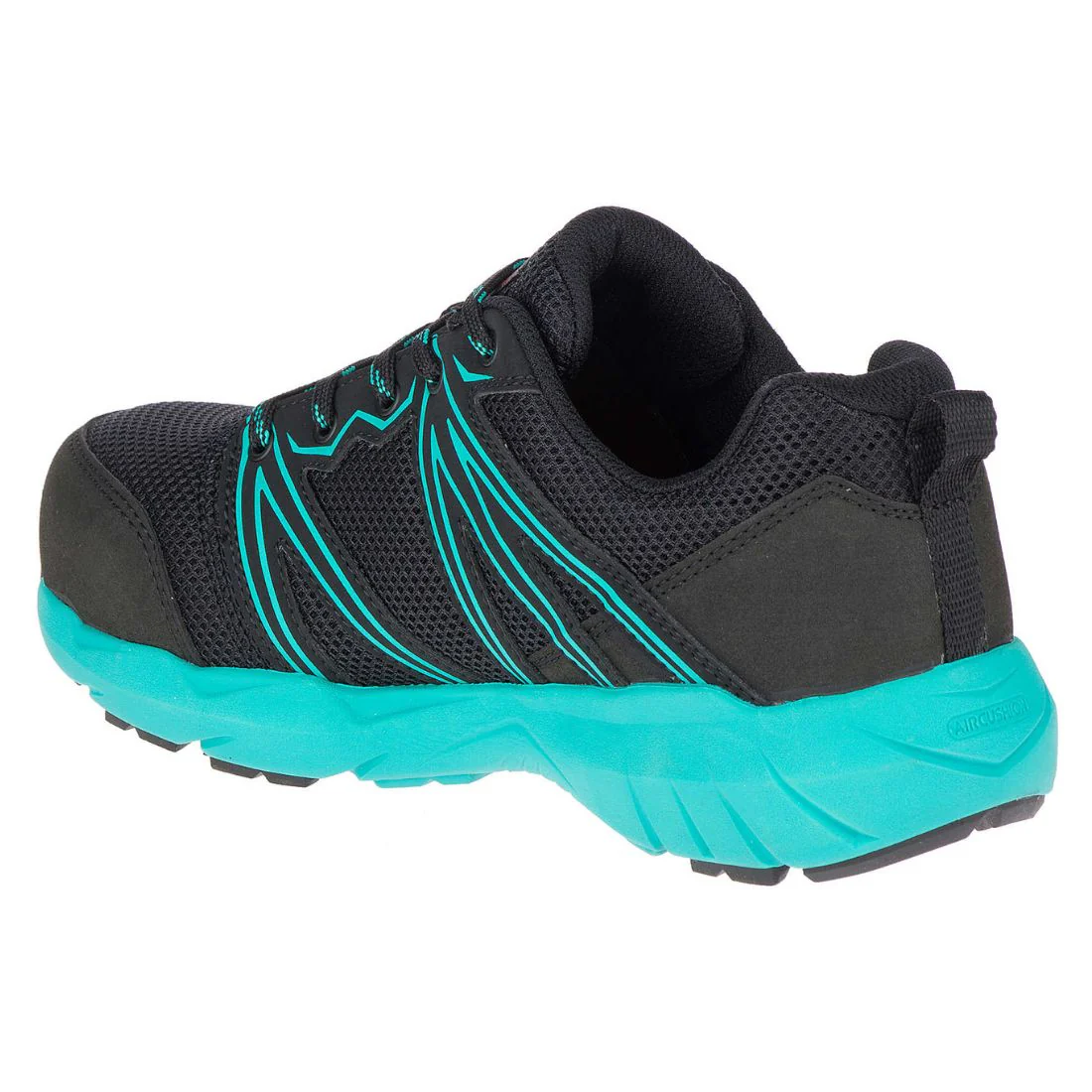 Chaussure de travail athlétique Fullbench Superlite Merrell J17548 pour femmes, à cap d'alliage - Noir/Sarcelle - Image 5