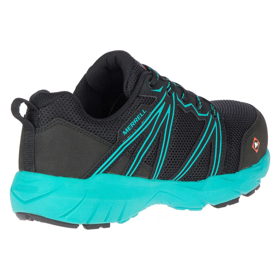 Chaussure de travail athlétique Fullbench Superlite Merrell J17548 pour femmes, à cap d'alliage - Noir/Sarcelle - Image 6