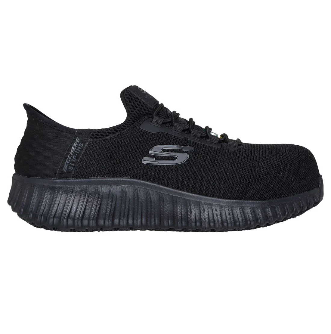 Chaussures de travail Skechers Cicades Ombray pour femmes, bout composite à enfiler 108224CABK - Noir - Image 2