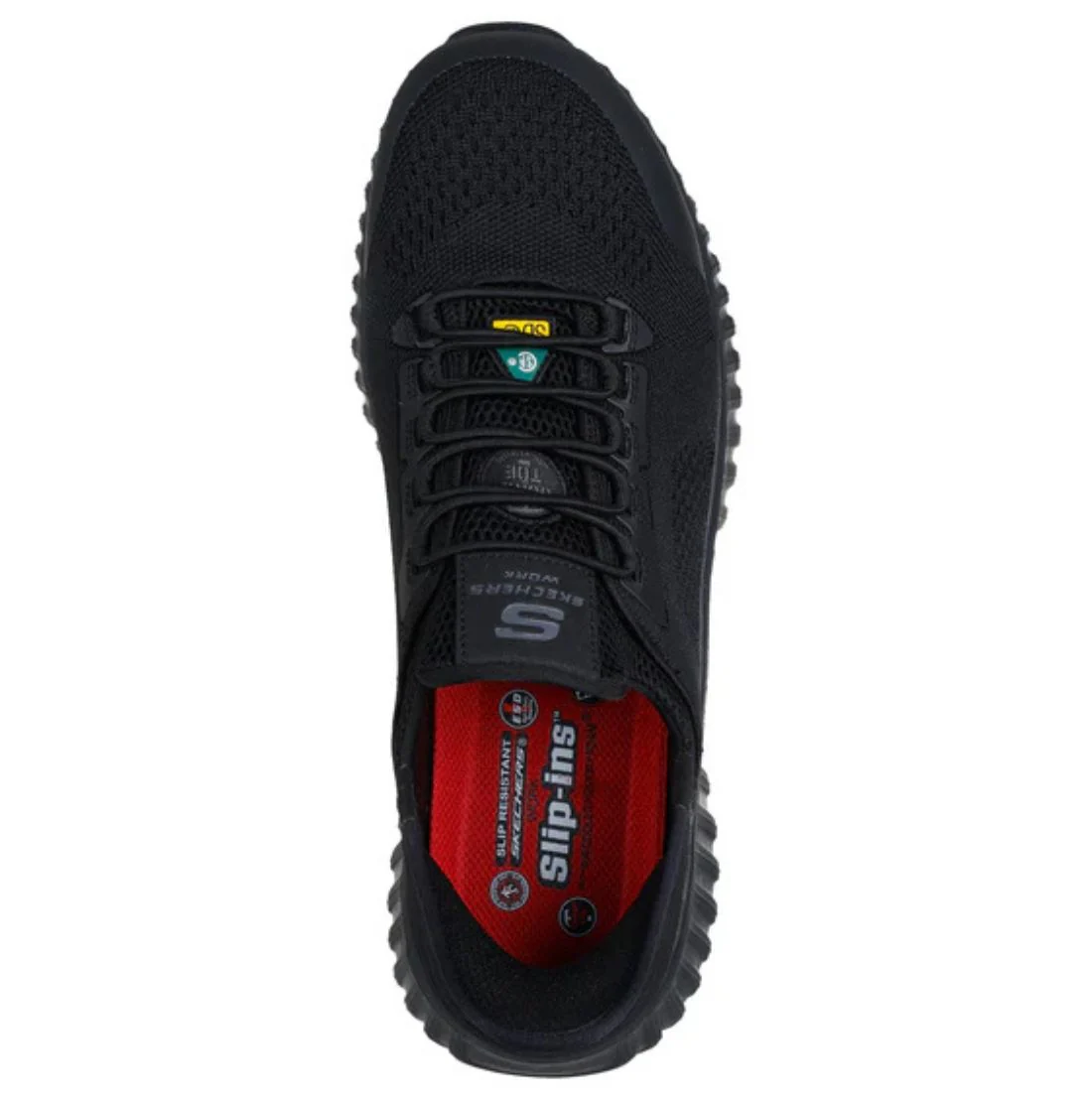 Chaussures de travail Skechers Cicades pour homme, embout composite à enfiler modèle 200290CABK - Noir - Image 3