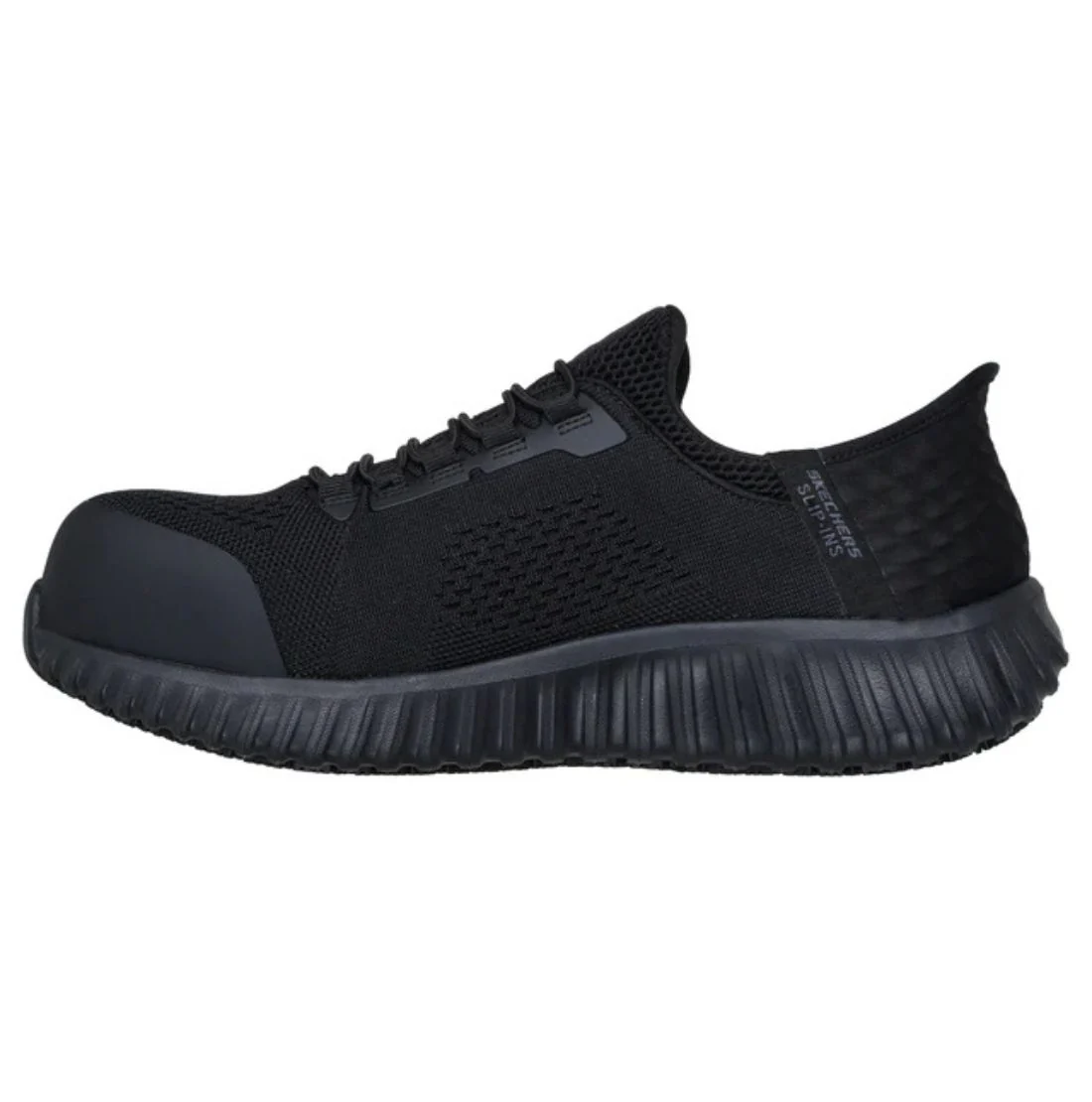 Chaussures de travail Skechers Cicades pour homme, embout composite à enfiler modèle 200290CABK - Noir - Image 4