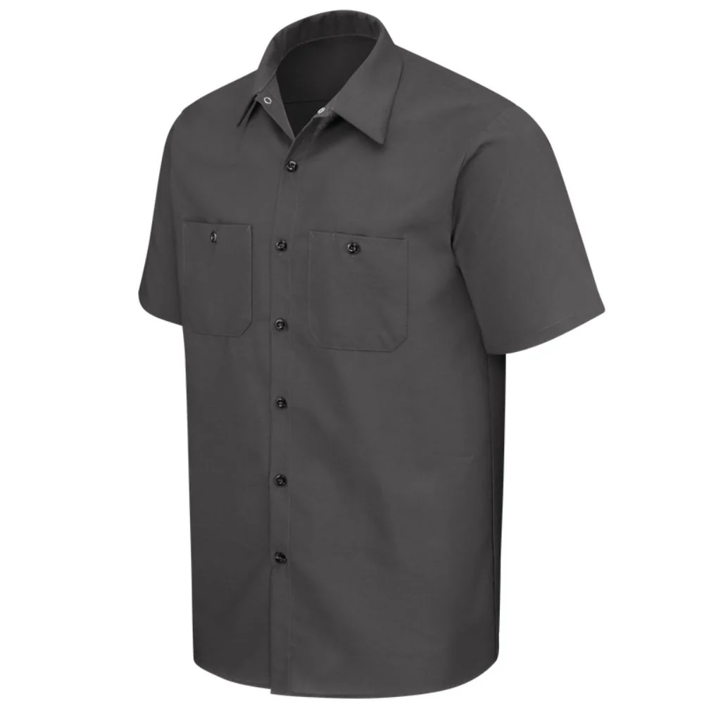 Chemise de travail industrielle à manches courtes pour homme Red Kap - Charbon - Image 3