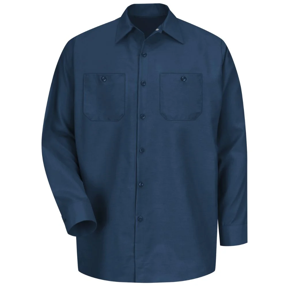 Chemise de travail industrielle à manches longues pour hommes Red Kap - Marine - Image 3