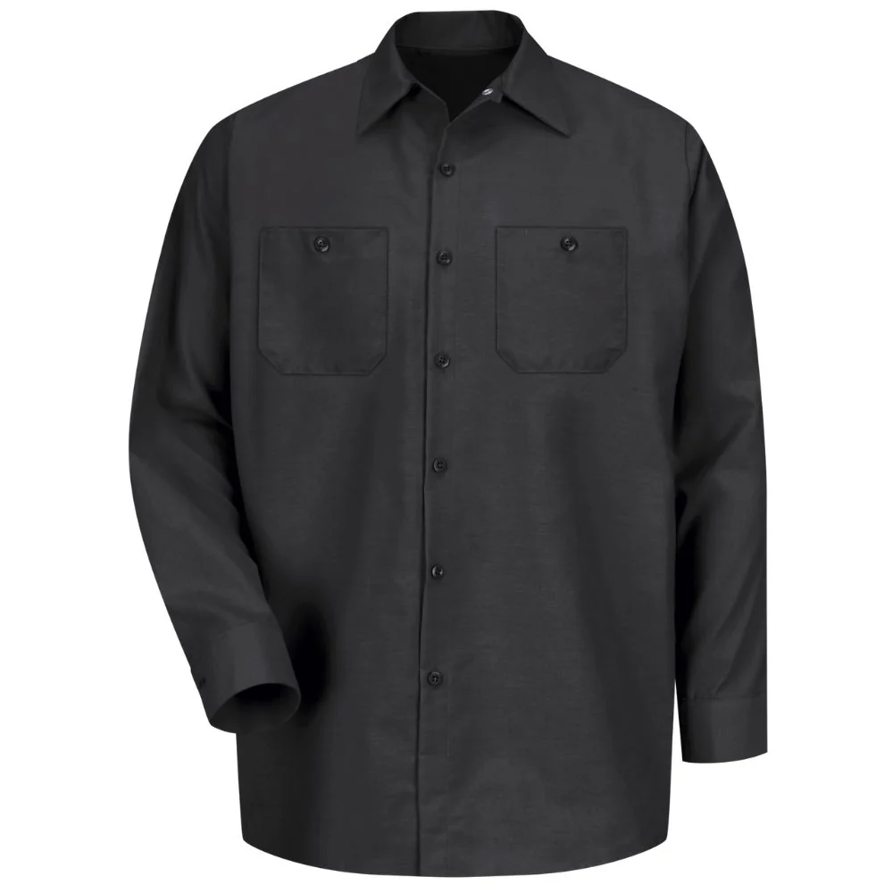 Chemise de travail industrielle à manches longues pour hommes Red Kap - Noir - Image 2