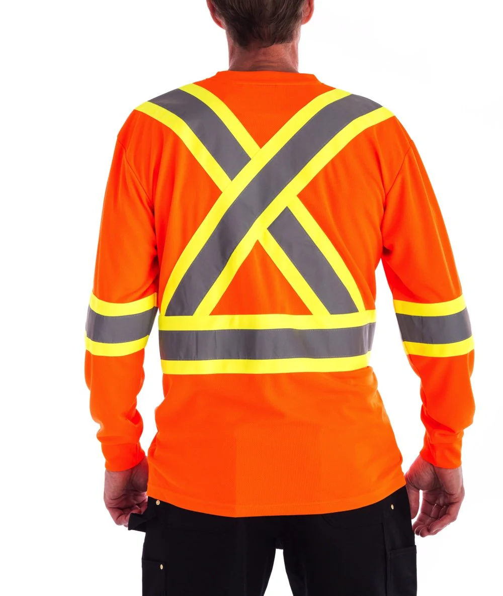 Terra chemise de travail à manches longues haute visibilité 116525OR- Orange - Image 2