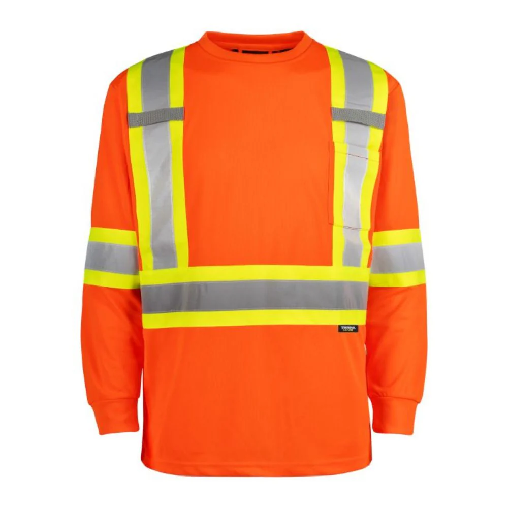 Terra chemise de travail à manches longues haute visibilité 116525OR- Orange - Image 3