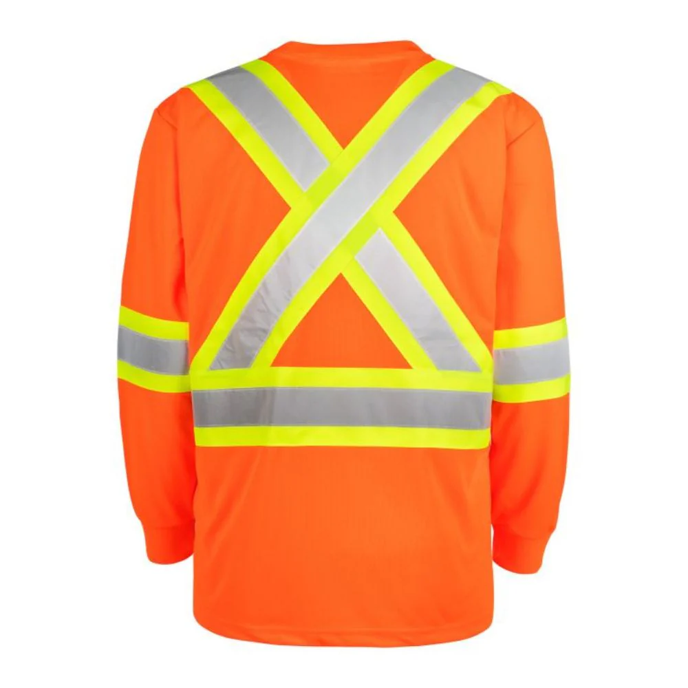 Terra chemise de travail à manches longues haute visibilité 116525OR- Orange - Image 4