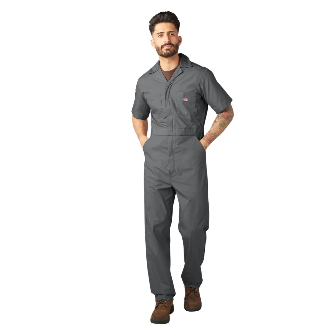 Combinaison à manches courtes Dickies pour homme D33999 - Gris - Image 2