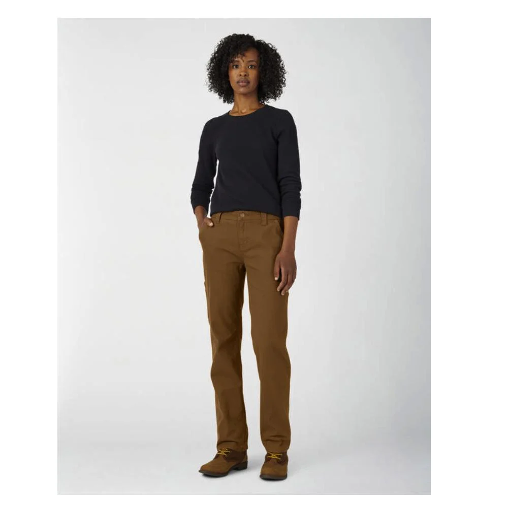 Dickies Stretch Duck Pantalon de travail Carpenter pour femmes FD2700 - Brun - Image 5