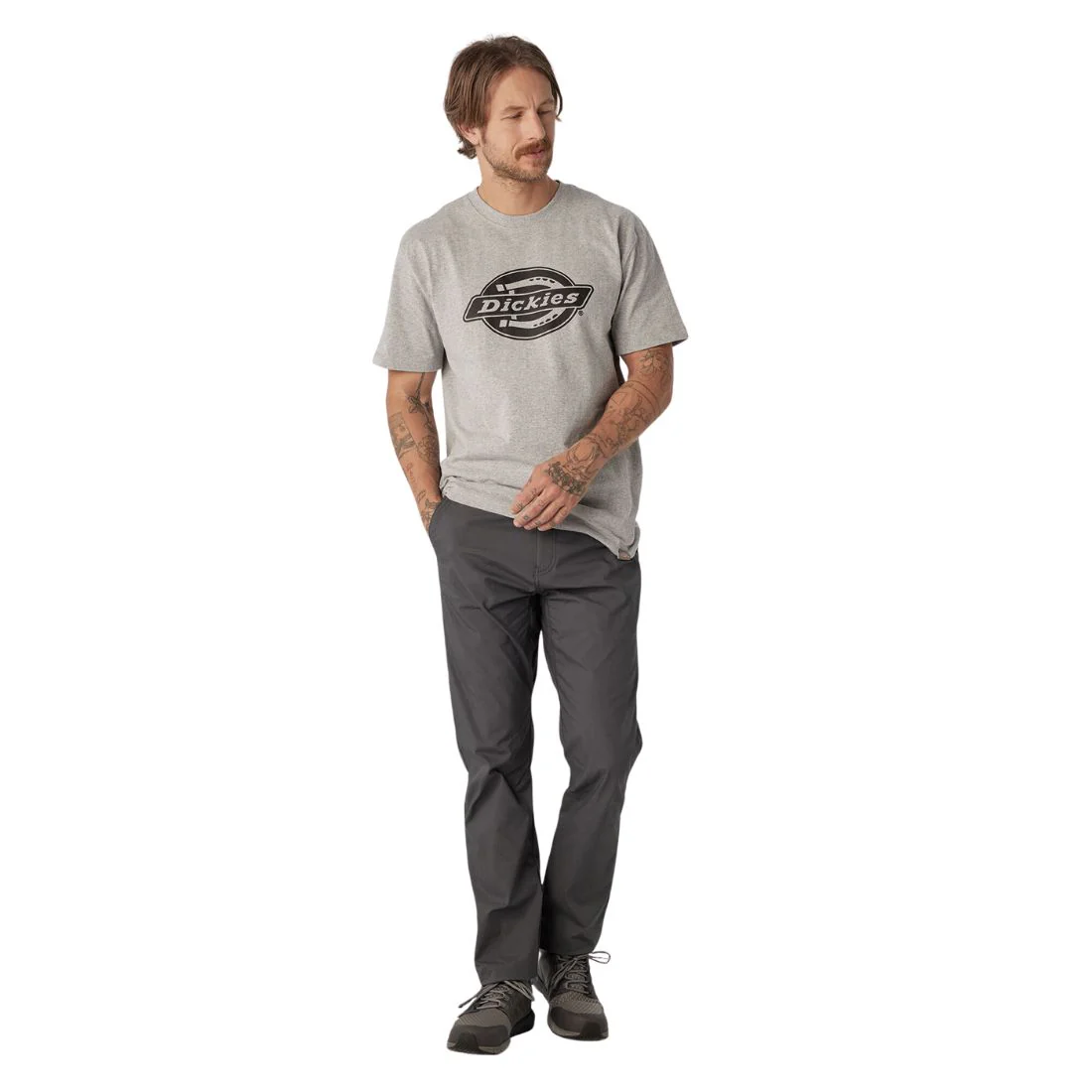 Dickies T-shirt à manches courtes avec logo épais WS22C - Gris - Image 5