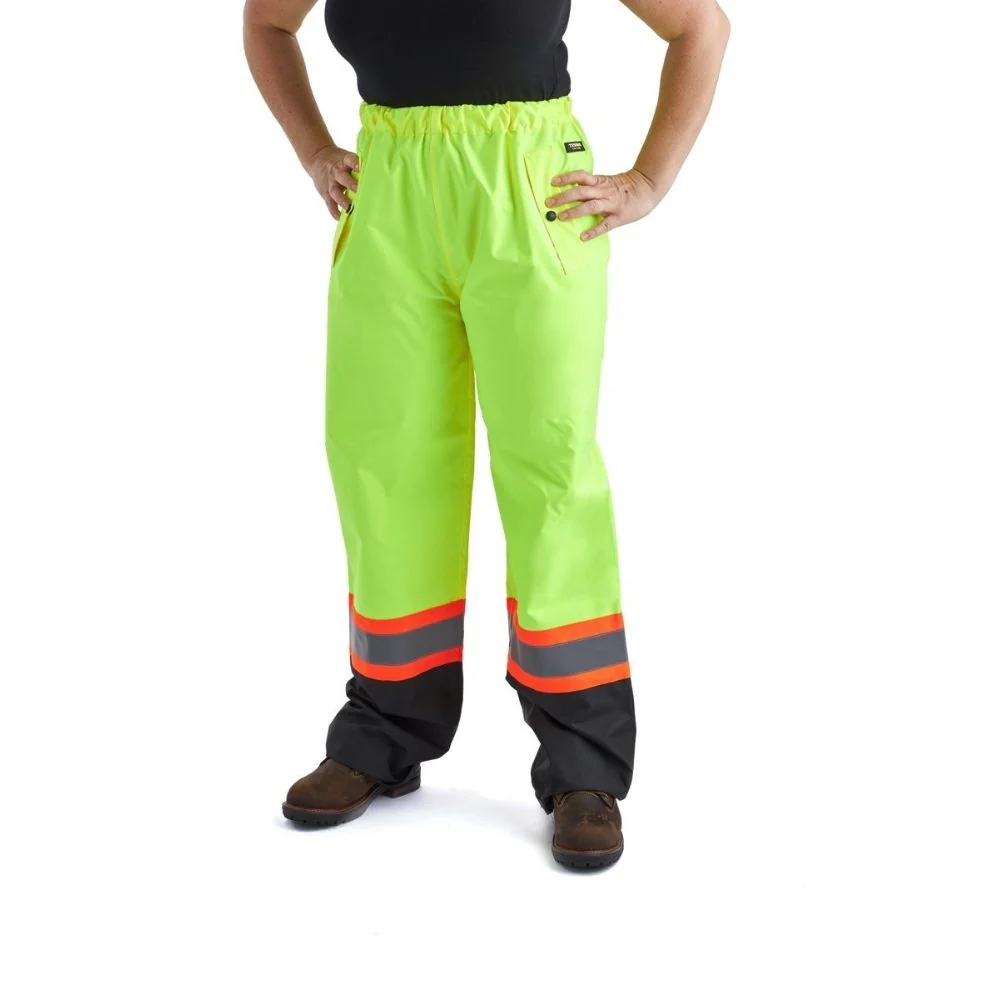 Ensemble de pluie à haute visibilité Terra pour femmes – jaune - Image 3