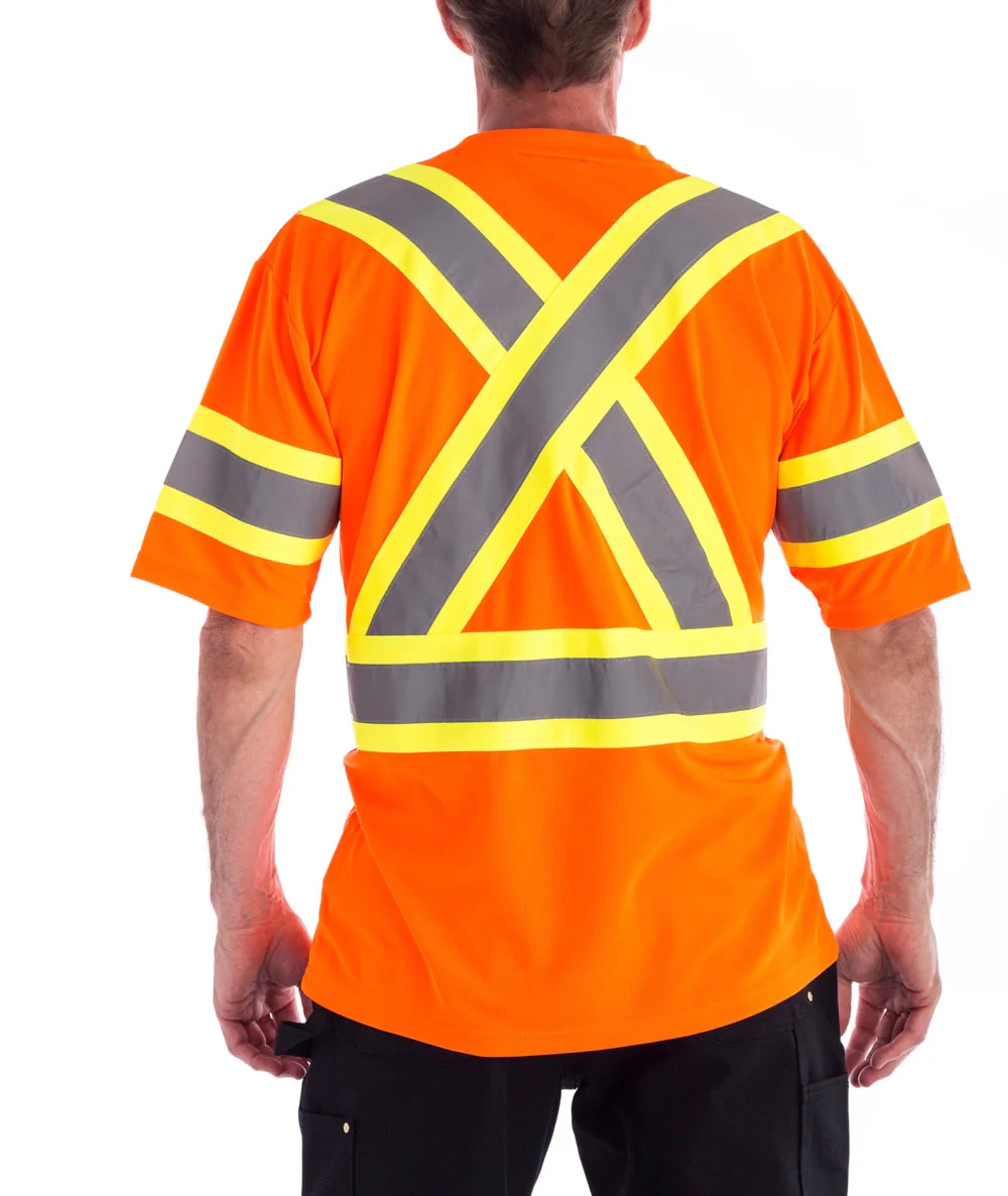 T-Shirt de Travail à Manche Courte Terra Hi-Vis - Orange 116524 - Image 2