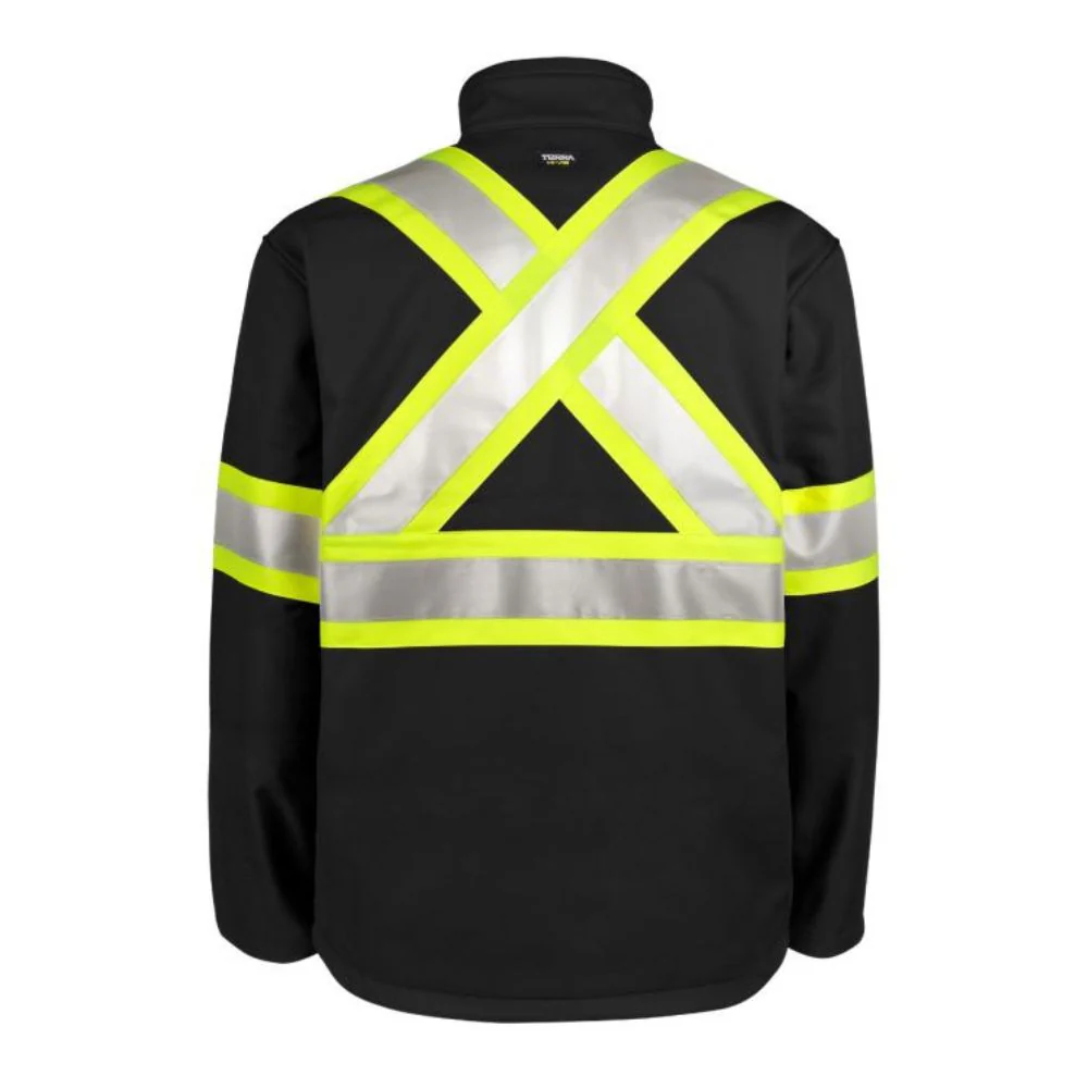 Veste de travail coquille souple à haute visibilité 116516BK - Noir - Image 4
