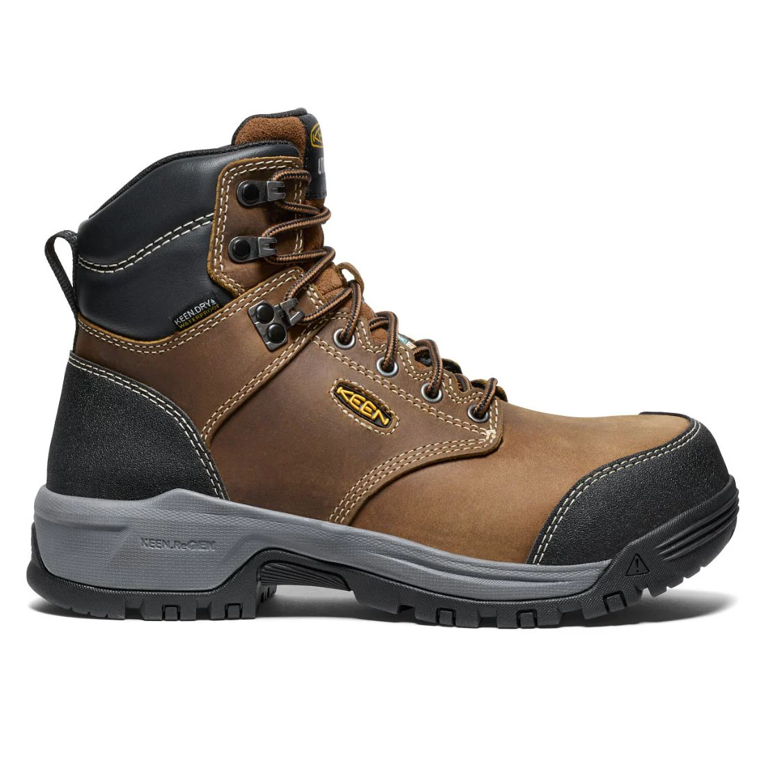 Keen Evanston Botte de travail imperméable à bout composite de 6 po pour femmes 1029856 - Brun - Image 2