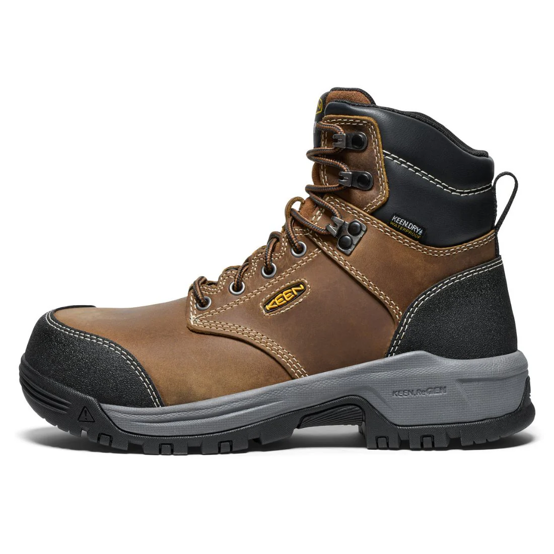 Keen Evanston Botte de travail imperméable à bout composite de 6 po pour femmes 1029856 - Brun - Image 3