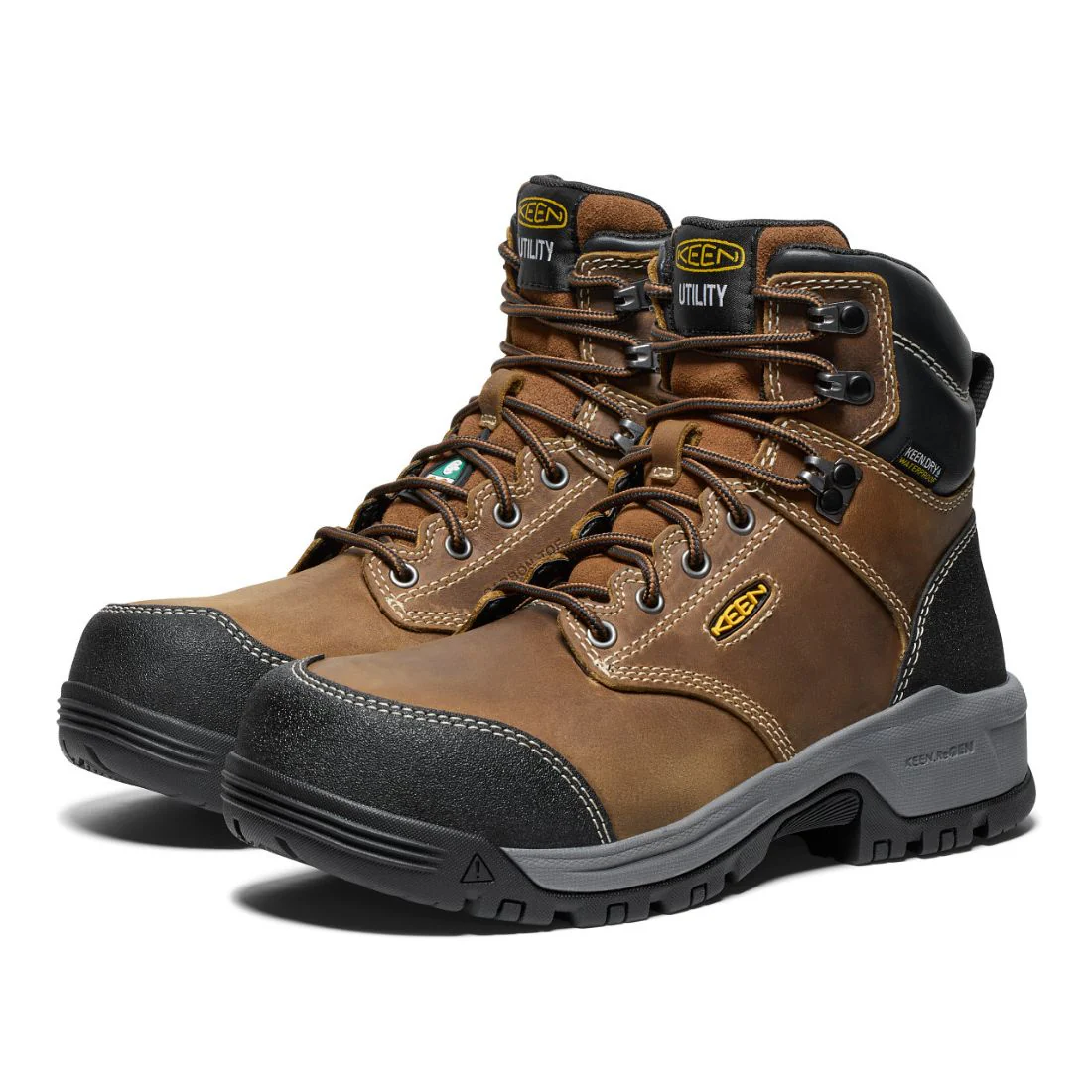 Keen Evanston Botte de travail imperméable à bout composite de 6 po pour femmes 1029856 - Brun - Image 7