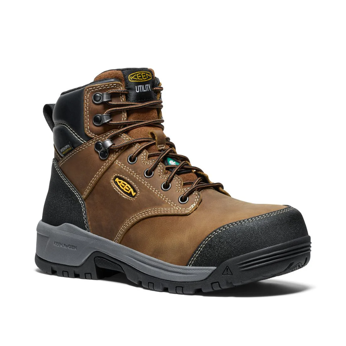Keen Evanston Botte de travail imperméable à bout composite de 6 po pour hommes - 1029855 Brun - Image 2