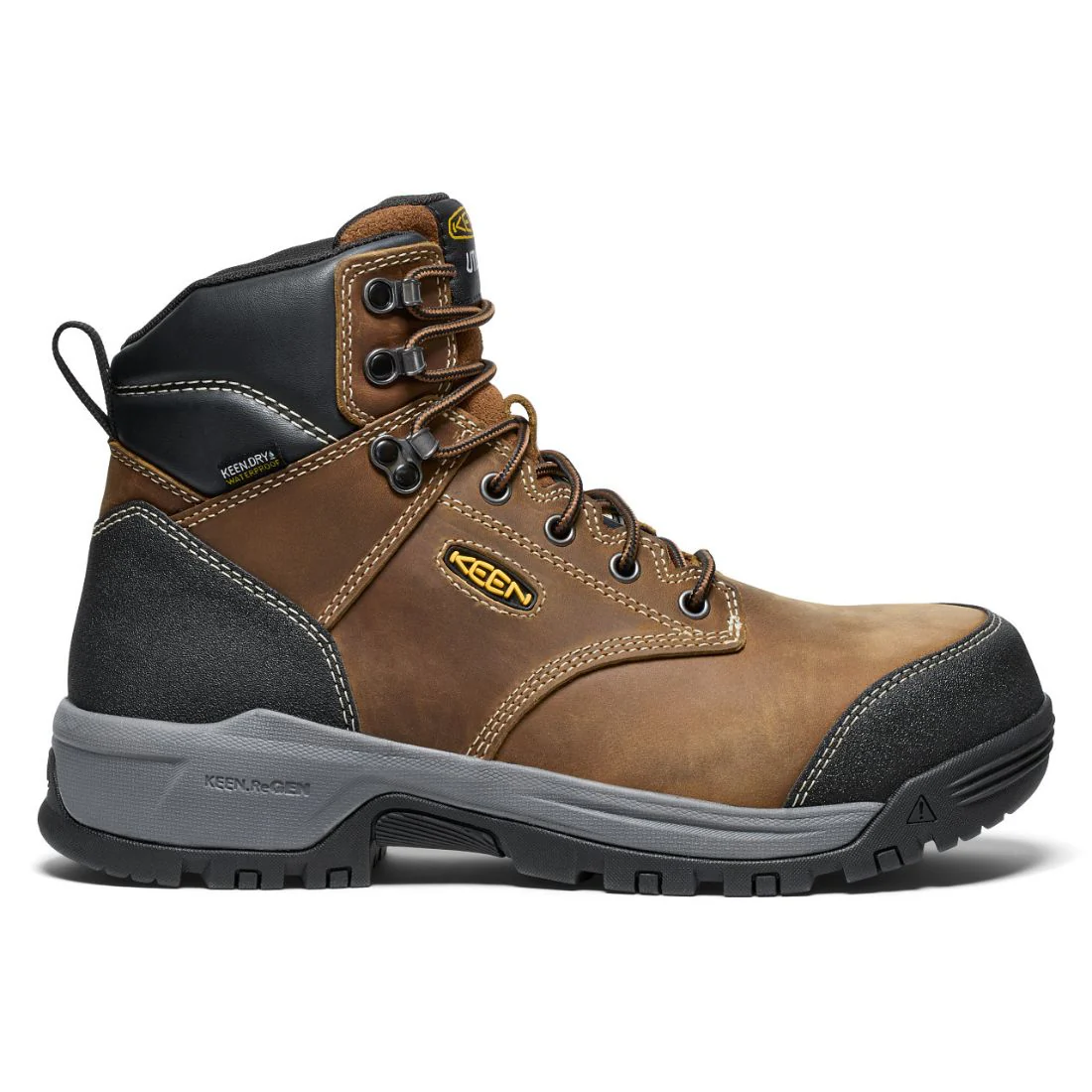 Keen Evanston Botte de travail imperméable à bout composite de 6 po pour hommes - 1029855 Brun - Image 3